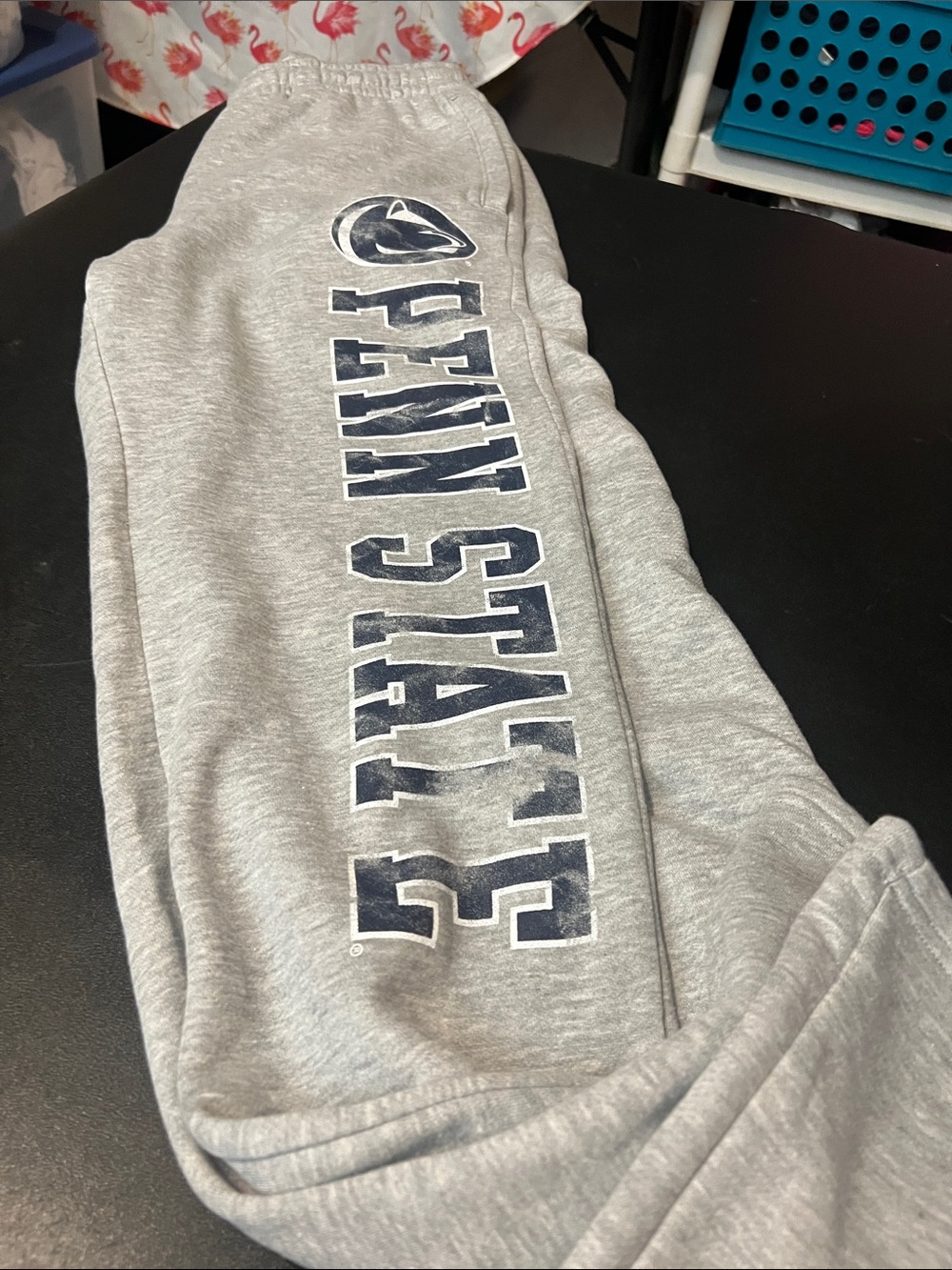 Champion Gray Track Joggers with Penn State Logo
